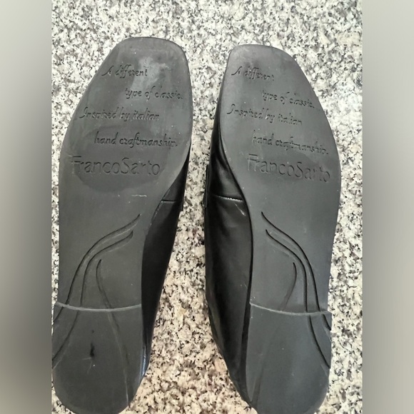 Franco sarto dela black leather square toe loafers size 9 - Picture 5 of 6